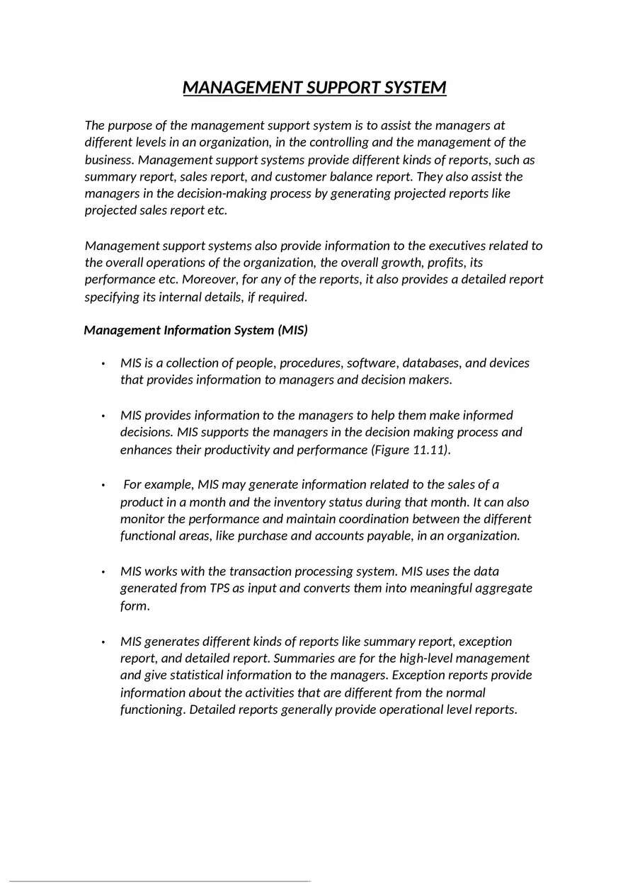 Management Support System - Page 1