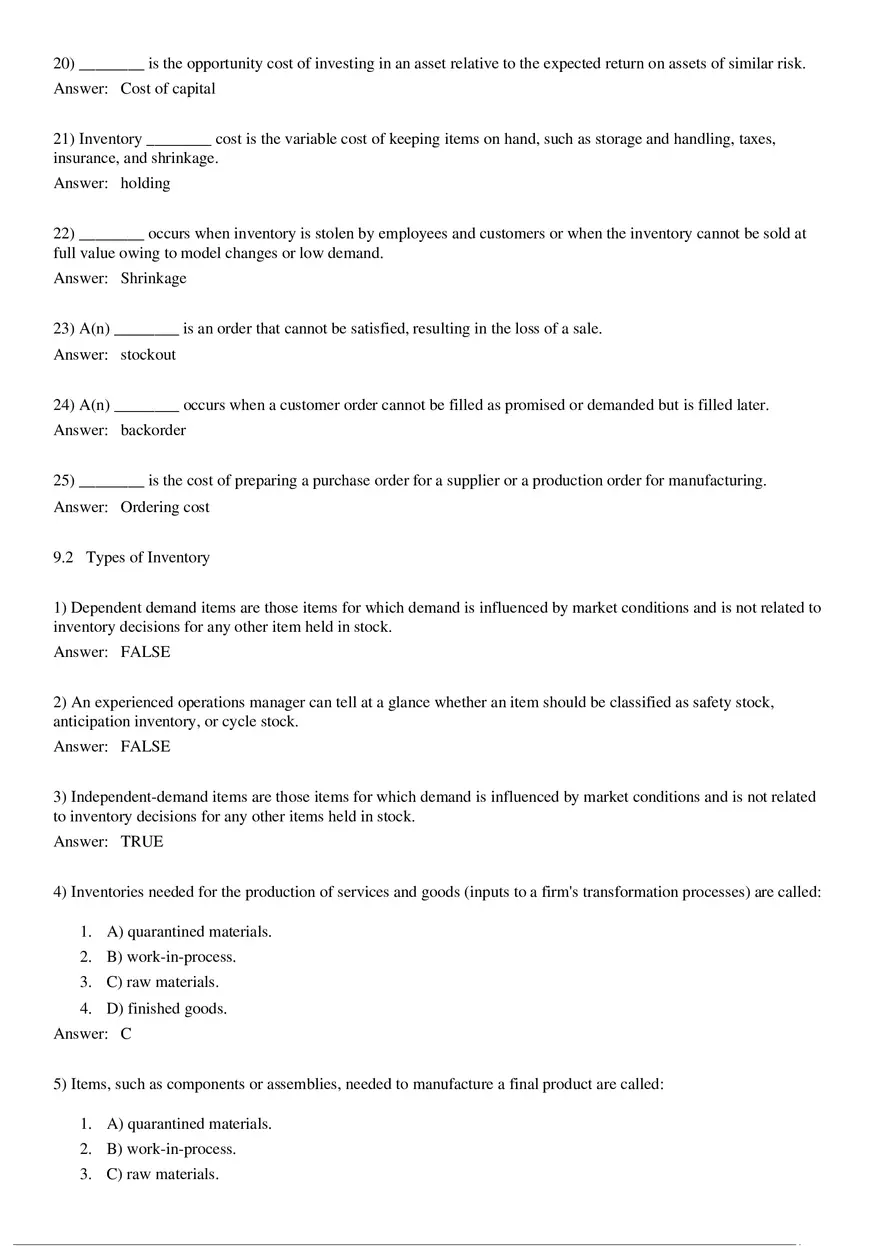 Managing Inventory Converted (Answer Key) - Page 11