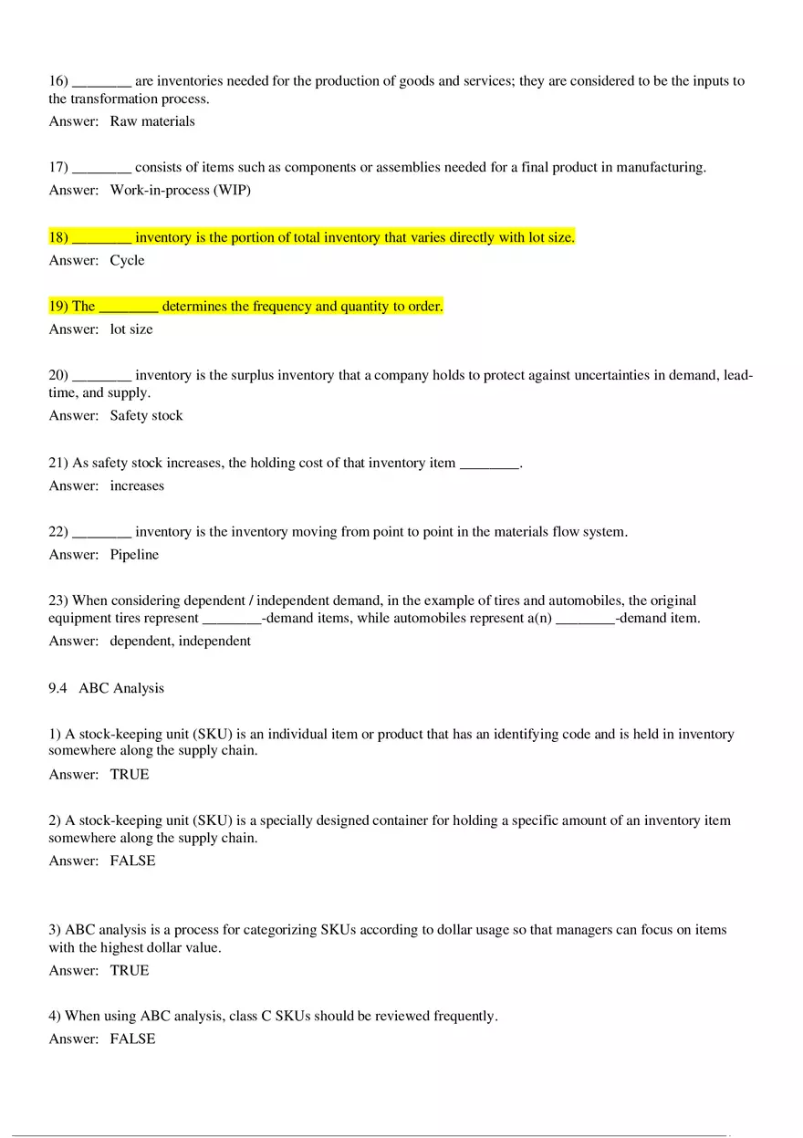 Managing Inventory Converted (Answer Key) - Page 14