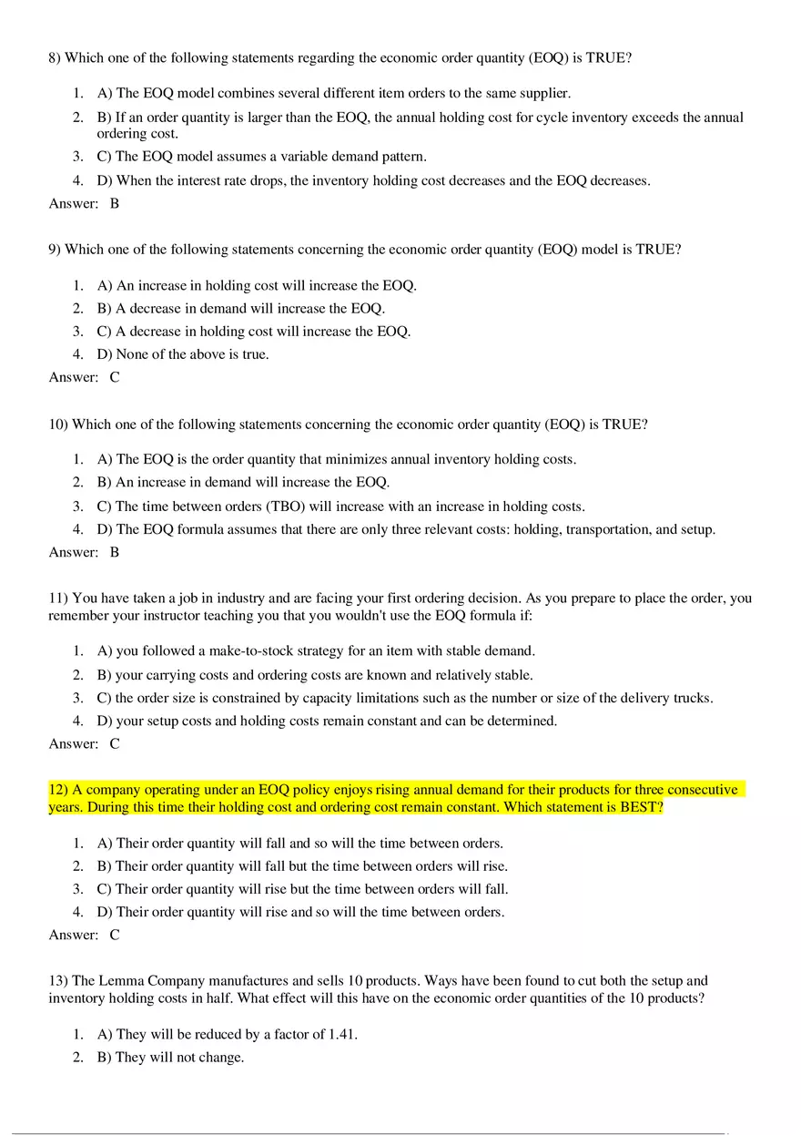 Managing Inventory Converted (Answer Key) - Page 18
