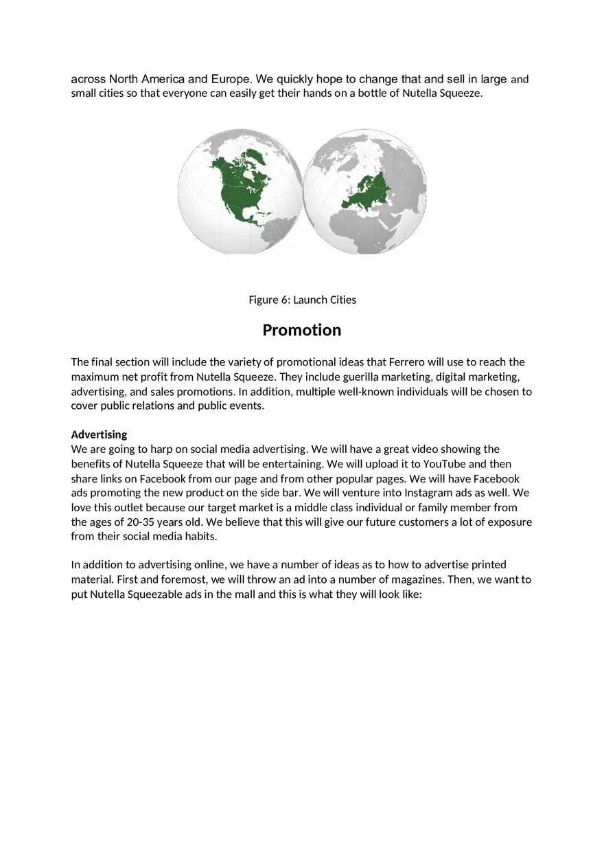 Nutella Squeeze Marketing Plan - Page 9