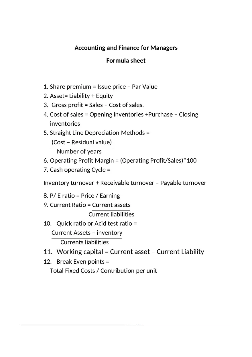Accounting and Finance for Managers Guide - Page 1