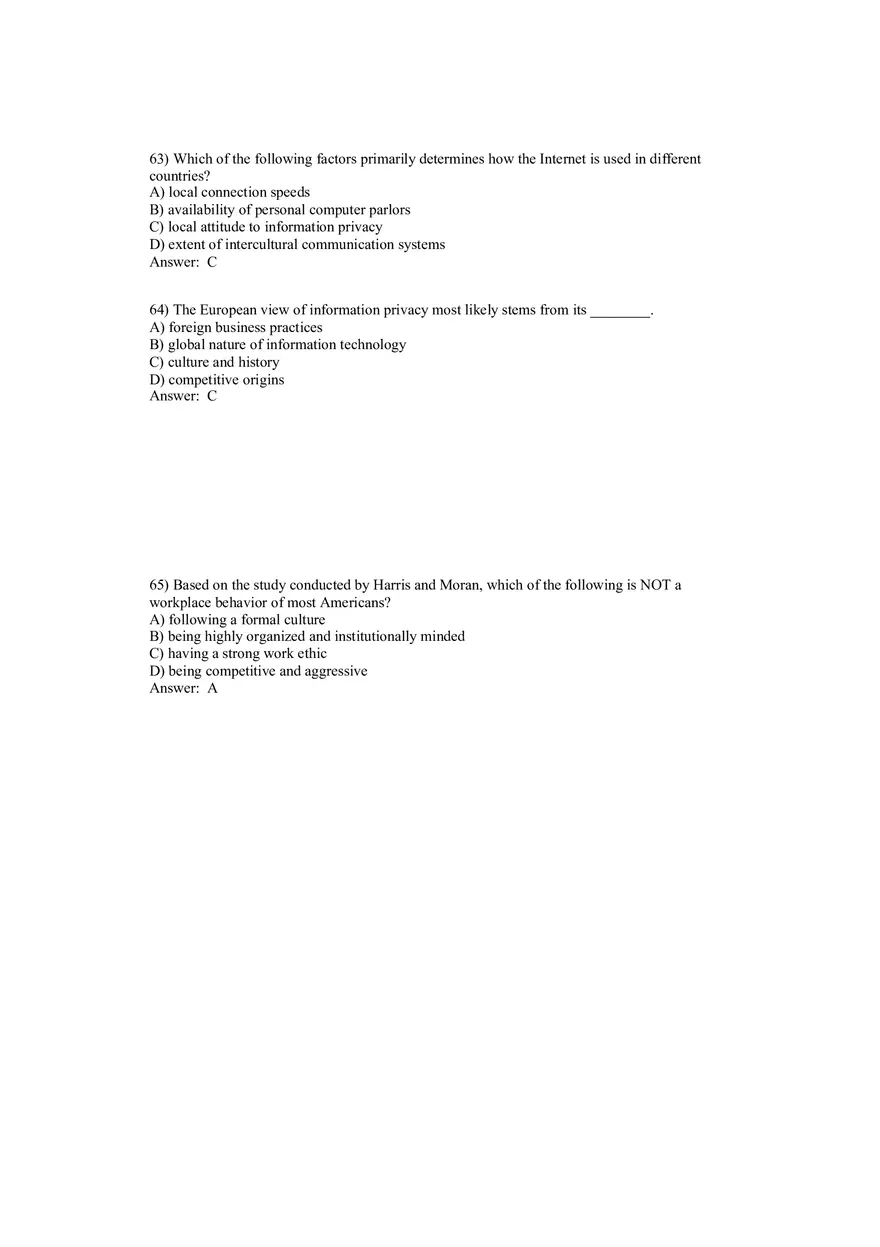 Understanding the Role of Culture Answer Key Part 3 - Page 1