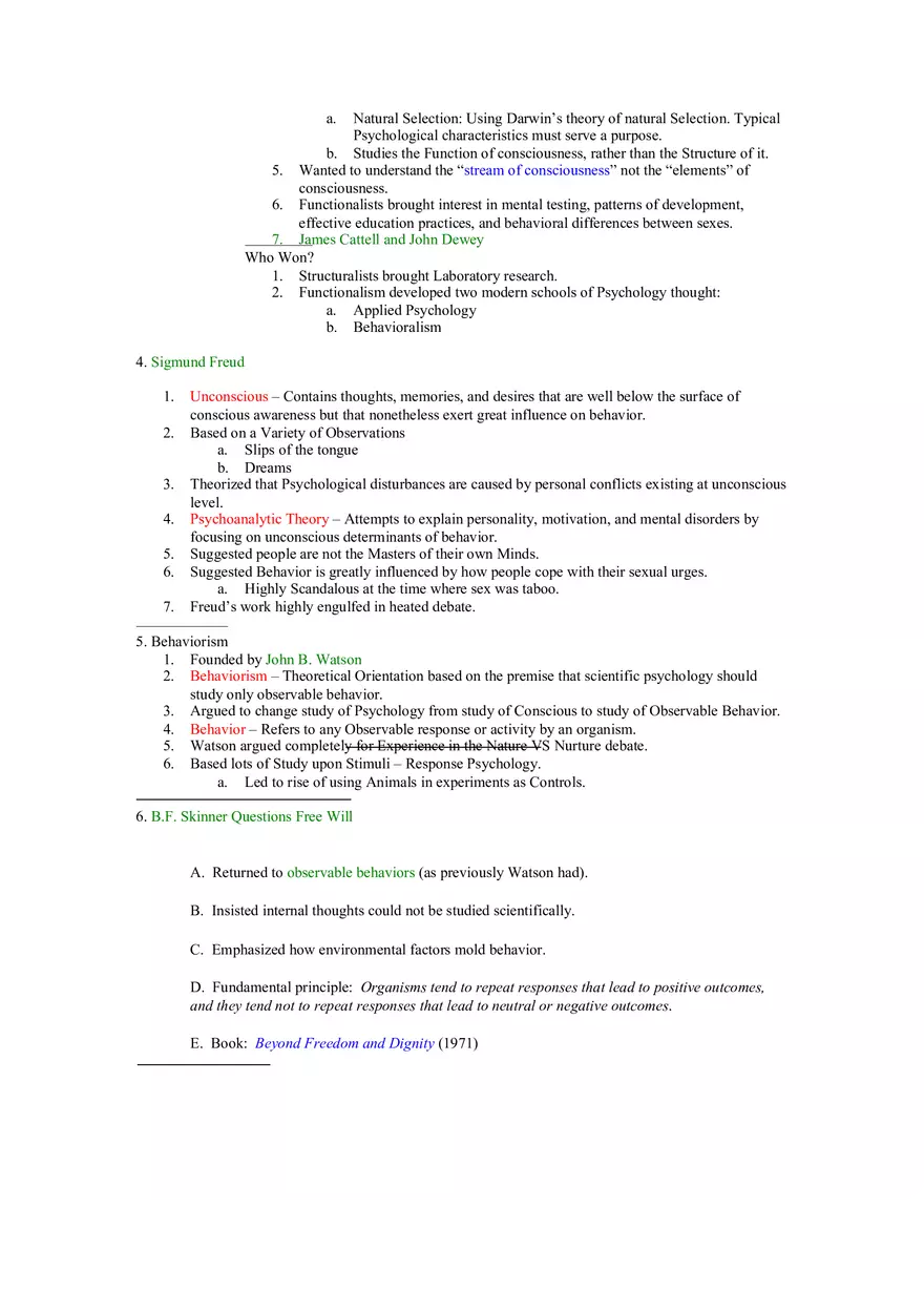 The Evolution of Psychology Outline - Page 2