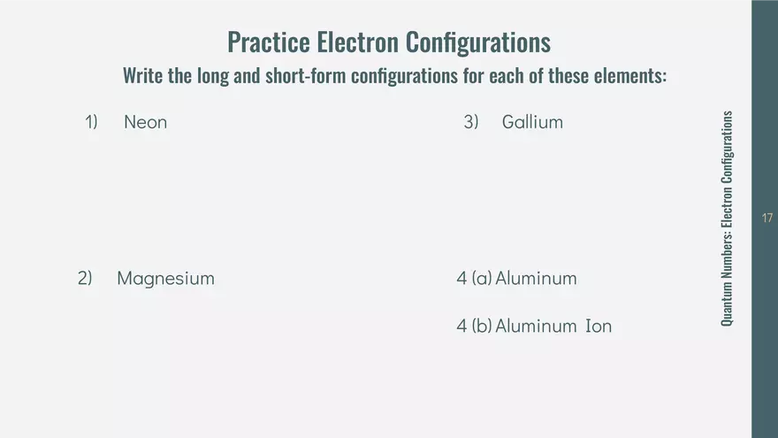 Energy Levels & Electron Configuration - Page 9