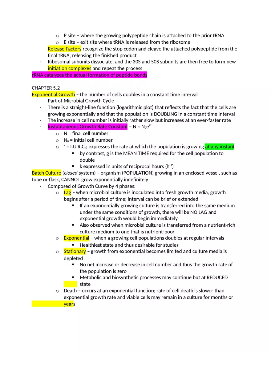 MRNA Microbiology Exam 2 Review - Page 7