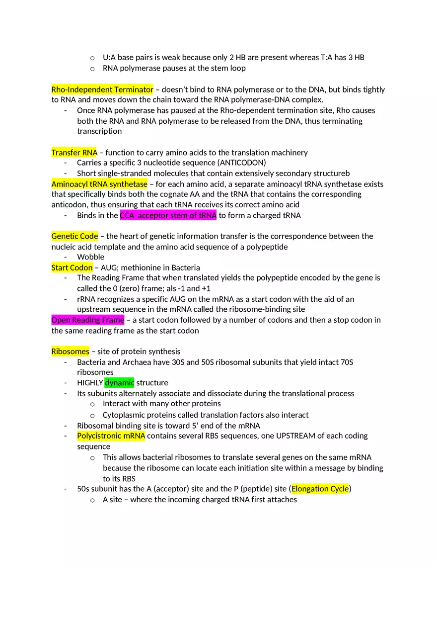 MRNA Microbiology Exam 2 Review - Page 2