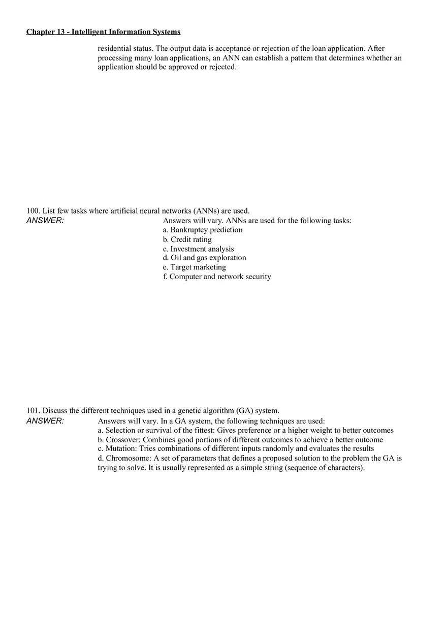 Intelligent Information Systems Answer Key 5 - Page 8