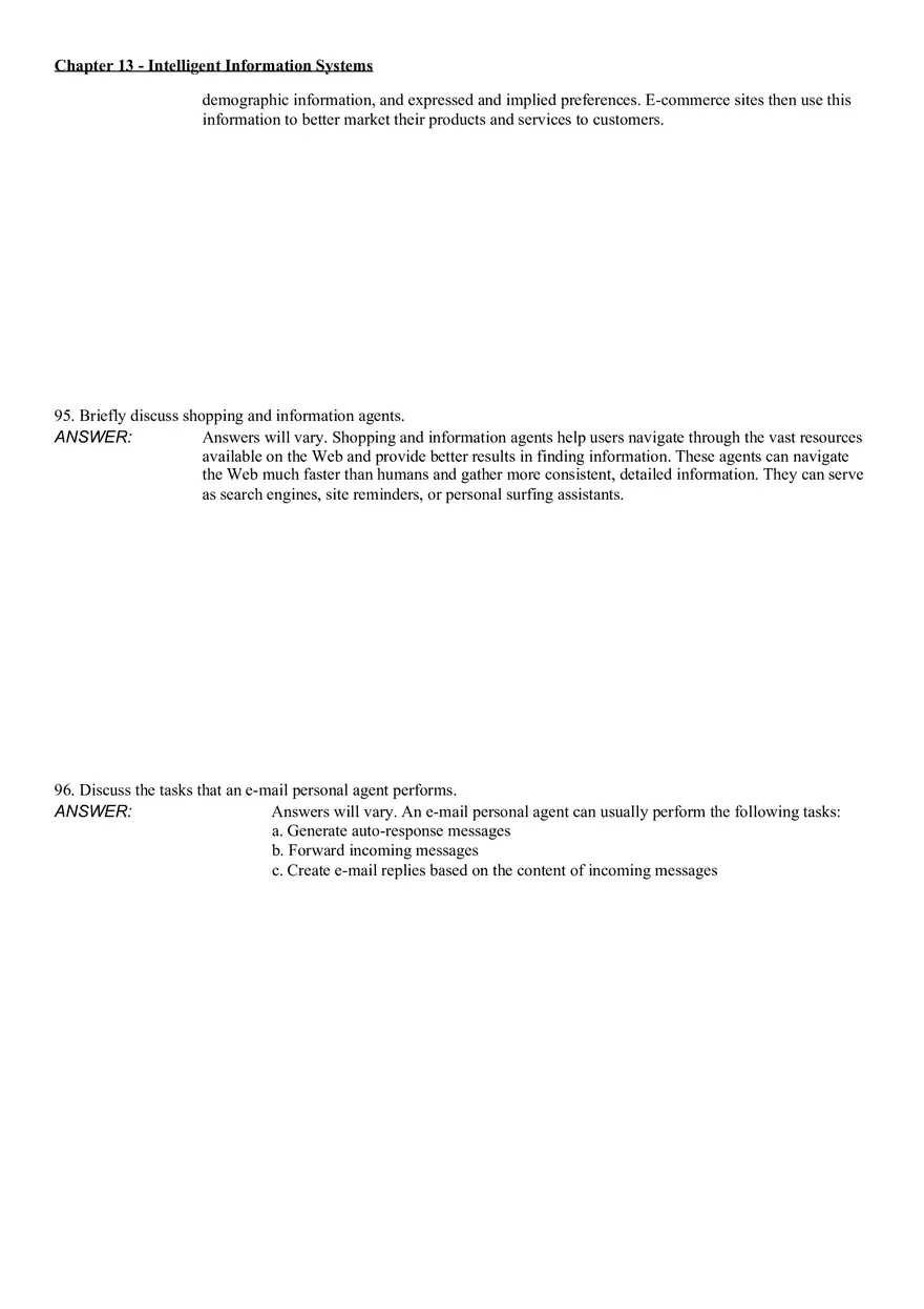 Intelligent Information Systems Answer Key 5 - Page 6