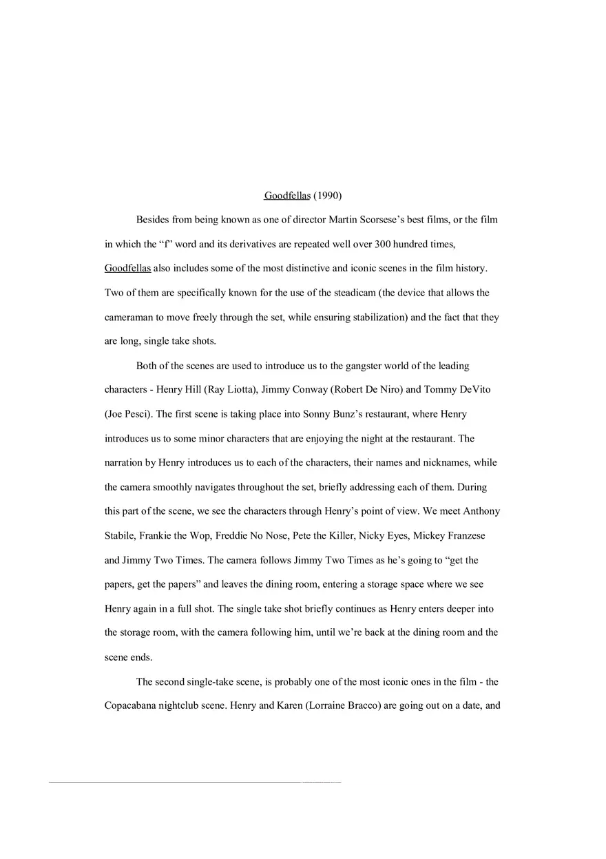 Goodfellas -  Identify Two Scenes - Page 1