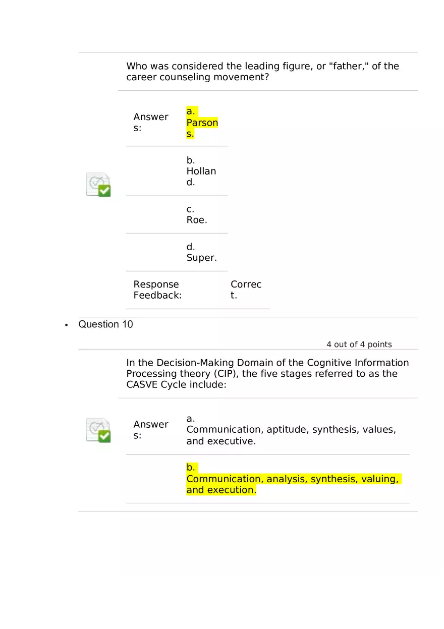 Life Planning and Career Answer Key Part 1 - Page 7