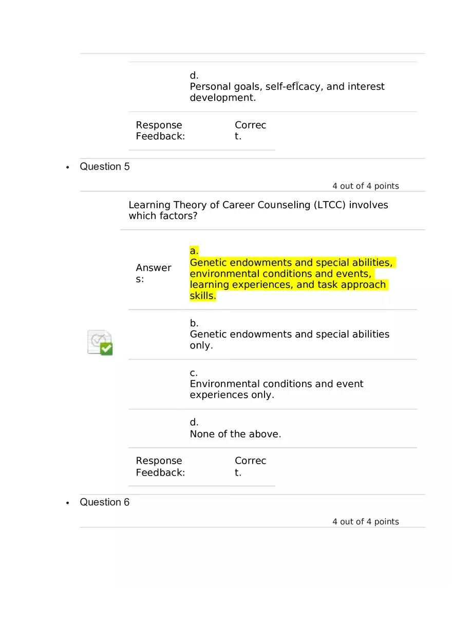 Life Planning and Career Answer Key Part 1 - Page 4