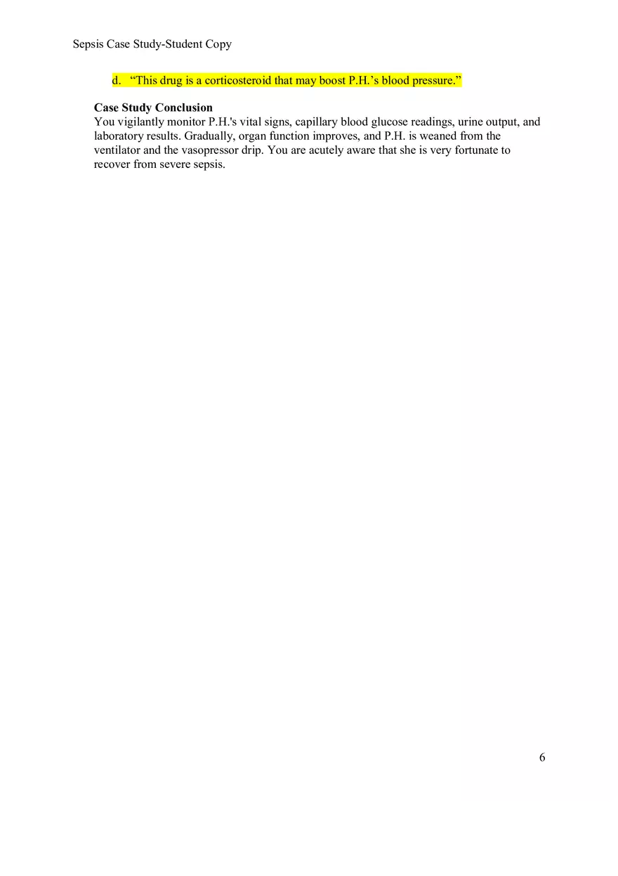 Minicase Study Septic Shock - Page 6
