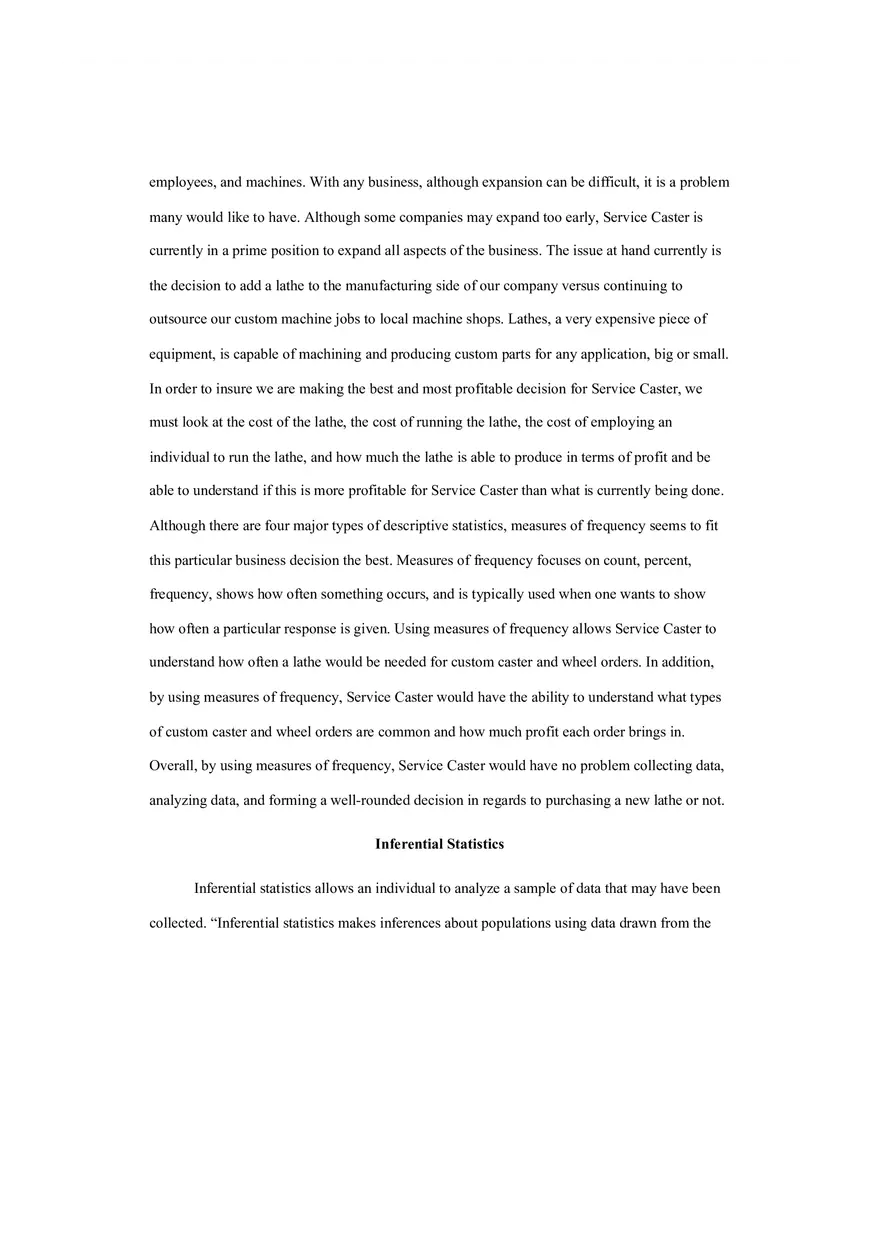 Business Decision Making Project Part 2 - Page 2