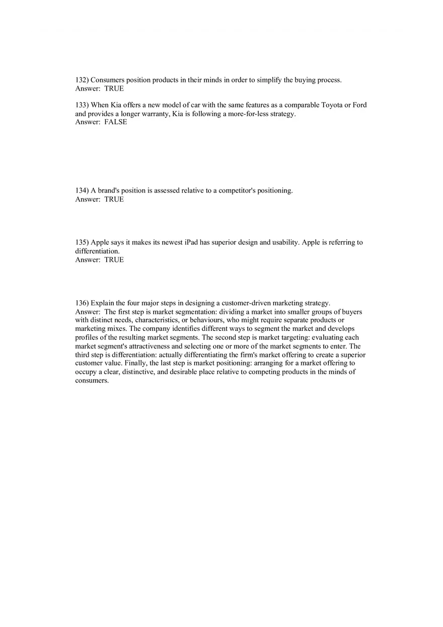 Segmentation, Targeting, and Positioning Answer Key Part 4 - Page 10