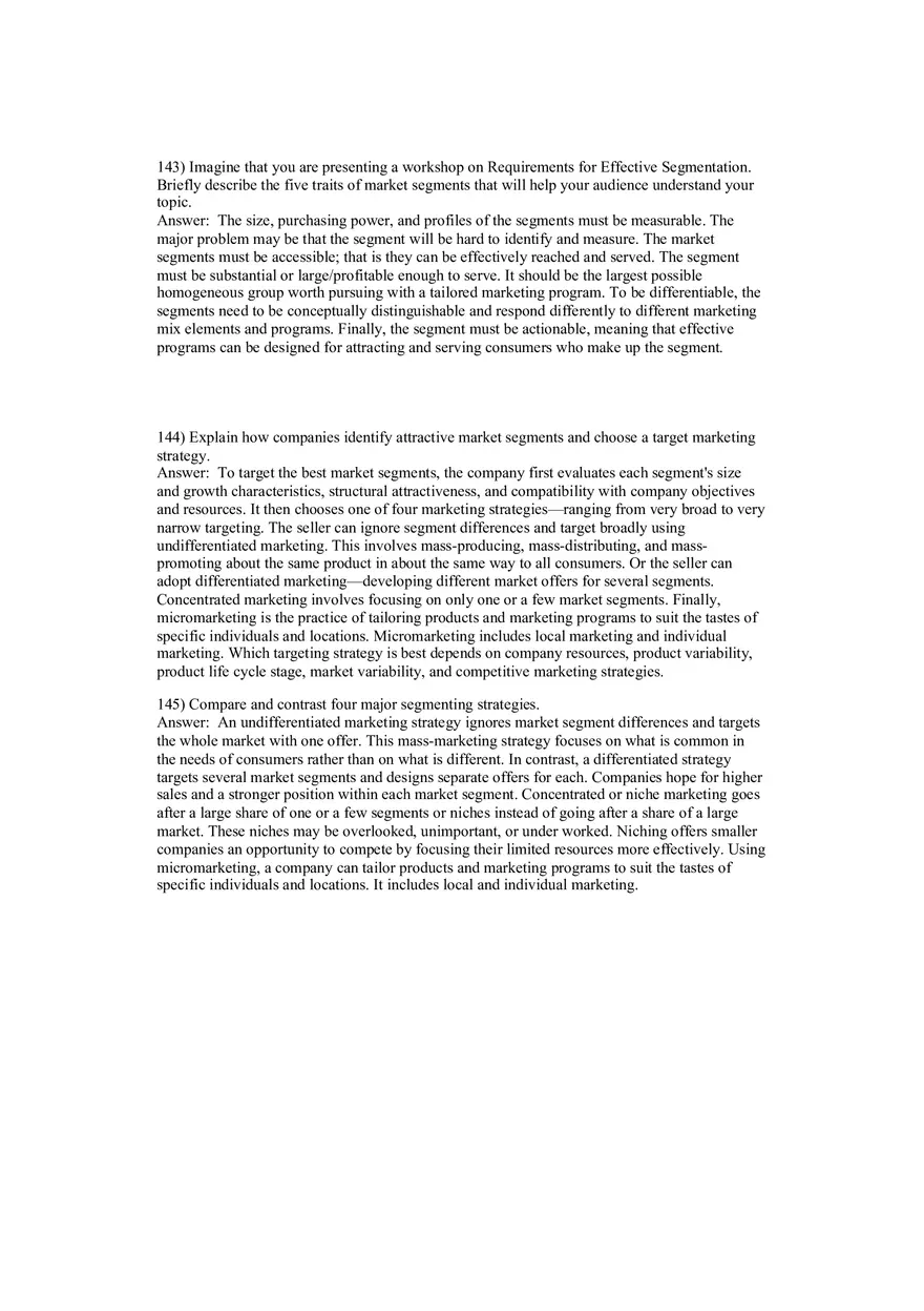 Segmentation, Targeting, and Positioning Answer Key Part 4 - Page 13