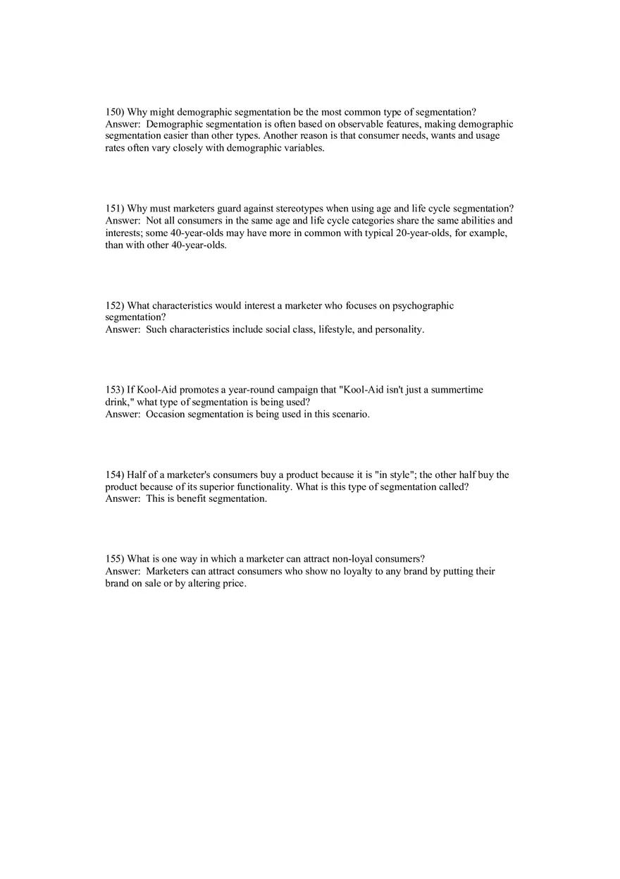 Segmentation, Targeting, and Positioning Answer Key Part 4 - Page 15