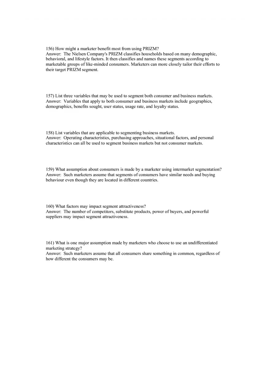 Segmentation, Targeting, and Positioning Answer Key Part 4 - Page 3