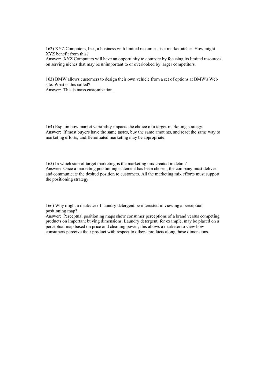 Segmentation, Targeting, and Positioning Answer Key Part 4 - Page 4