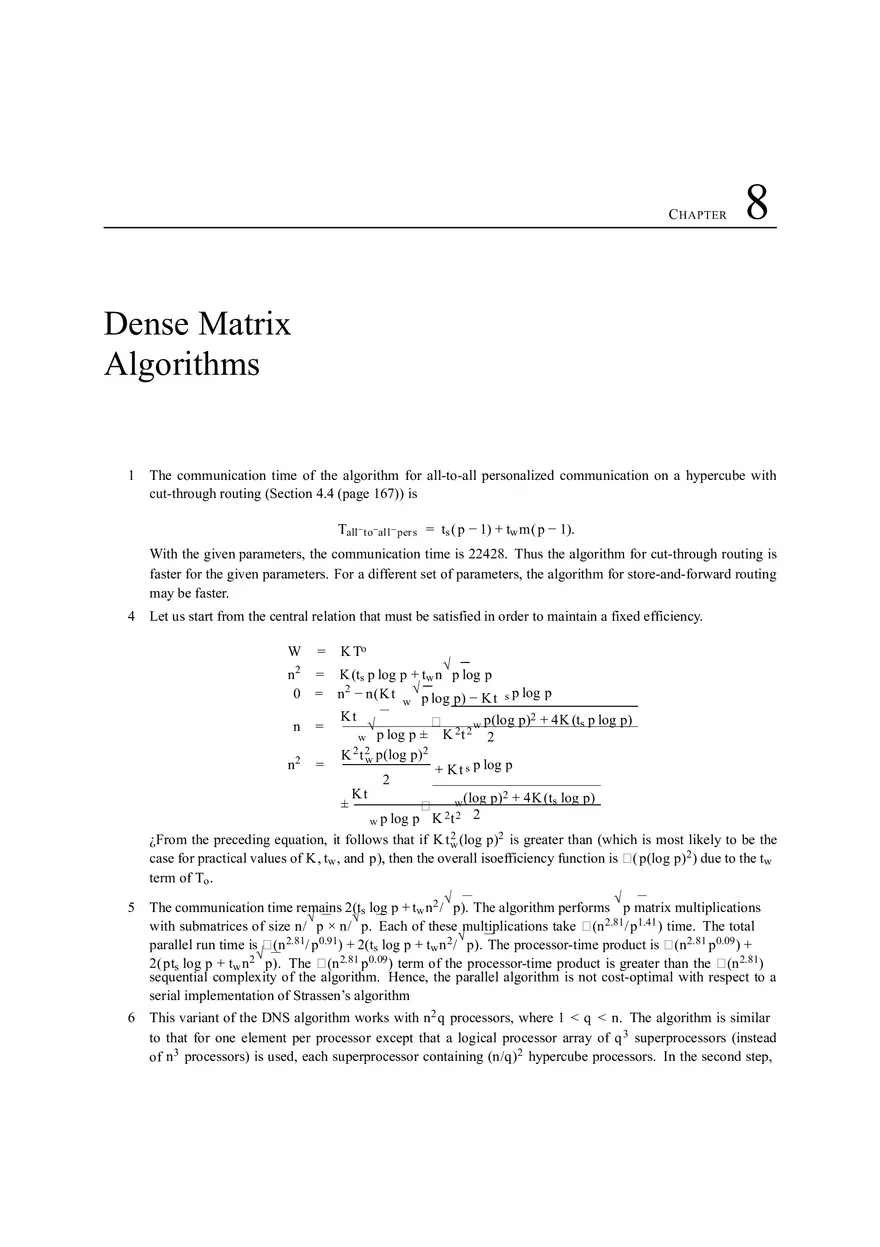 Dense Matrix Algorithms - Page 1