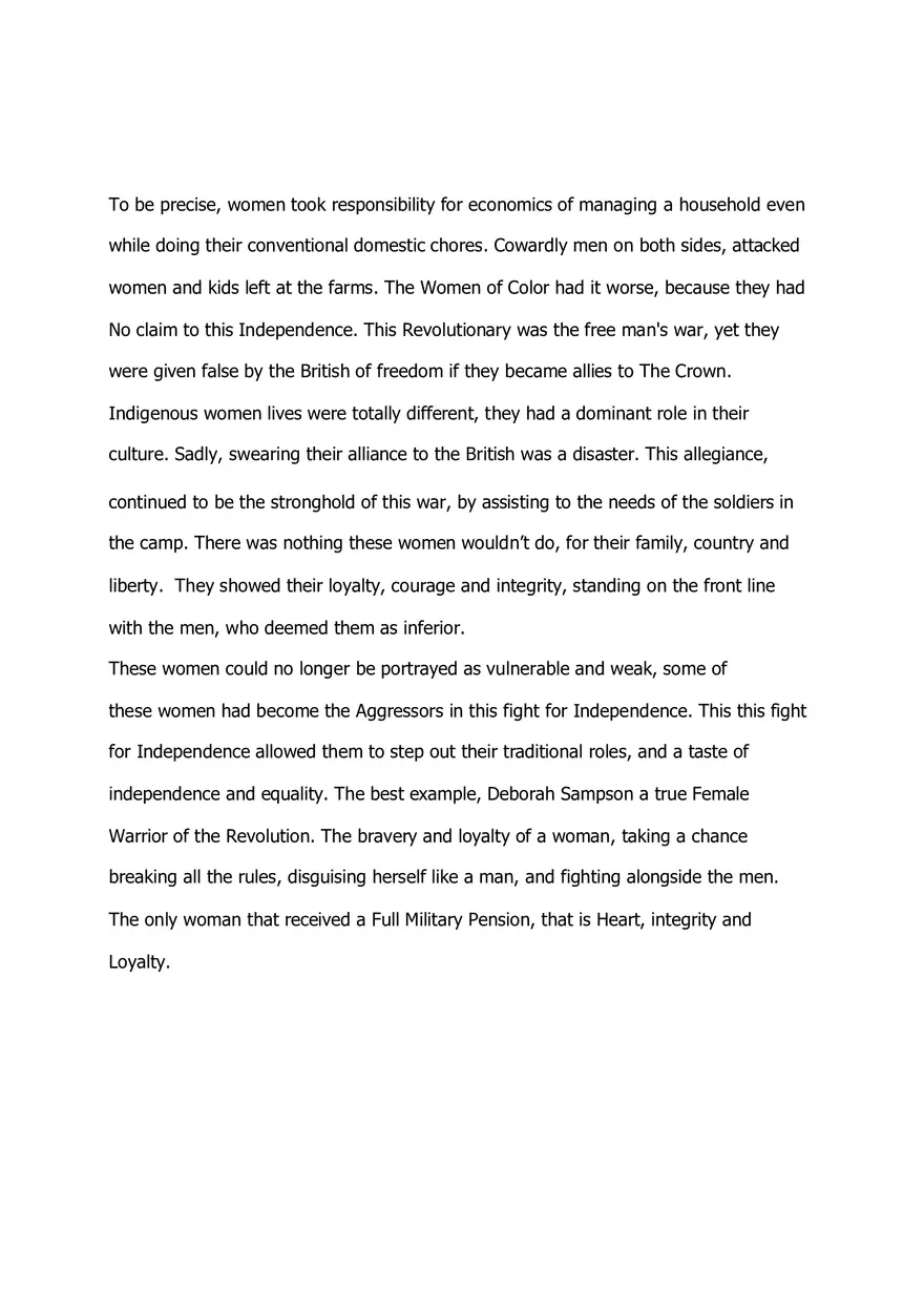 Revolutionary Mothers Essay - Page 3