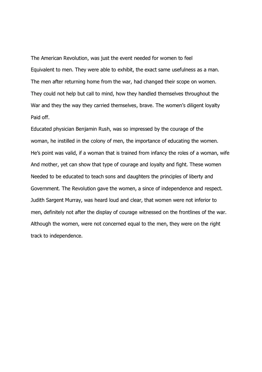 Revolutionary Mothers Essay - Page 4