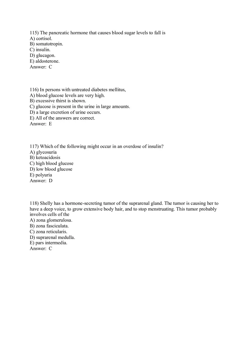 The Endocrine System Answer Key Part 4 - Page 1