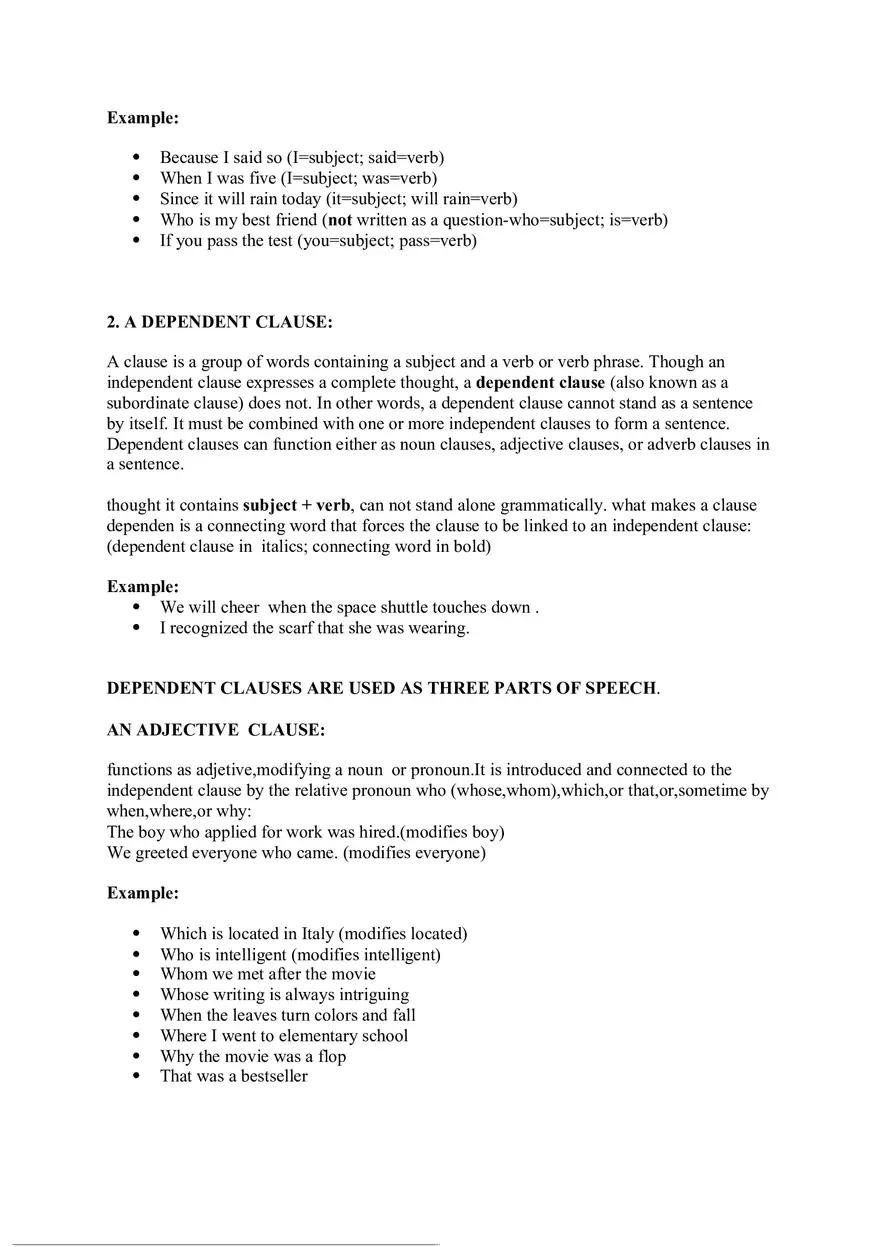 A Clause is a Group of Related of Words Containig Subject - Page 2