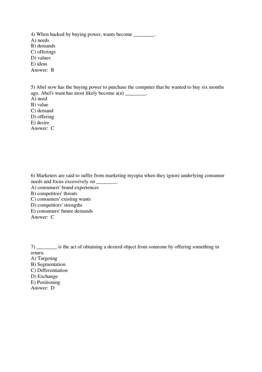 Marketing - Creating and Capturing Customer Value Part 1 - Page 2