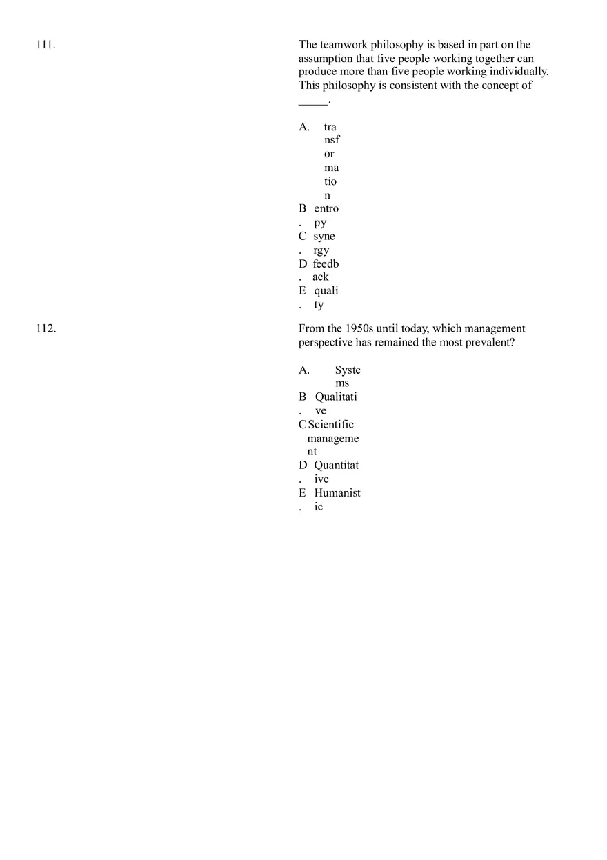 The Evolution of Management Thinking Questions Part 3 - Page 8