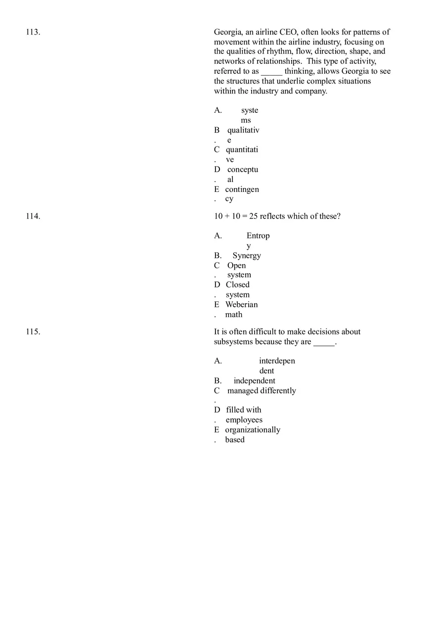 The Evolution of Management Thinking Questions Part 3 - Page 9
