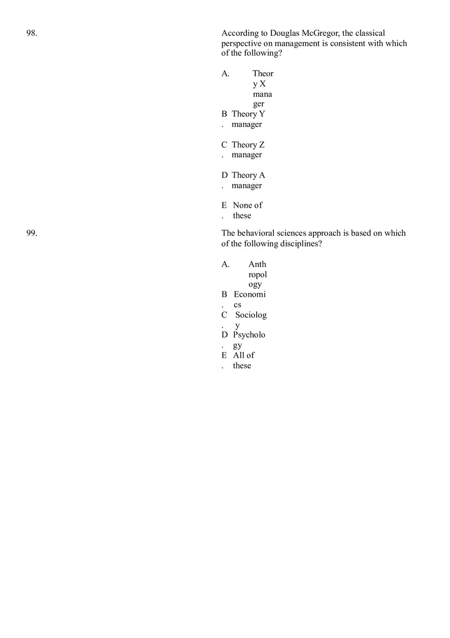 The Evolution of Management Thinking Questions Part 3 - Page 3