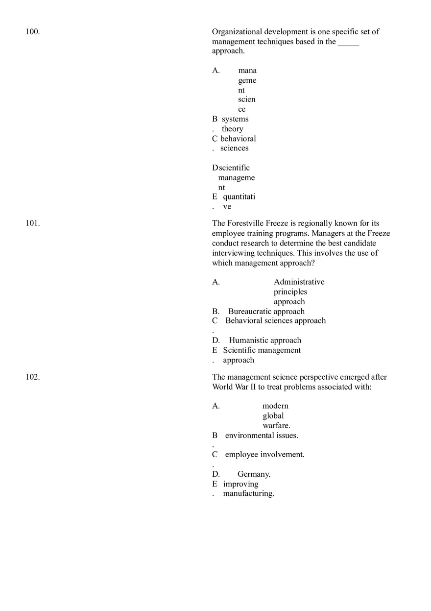 The Evolution of Management Thinking Questions Part 3 - Page 4