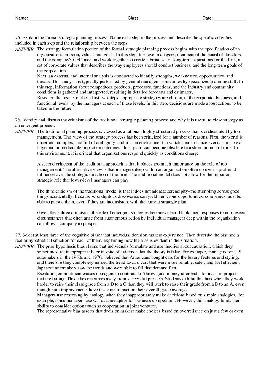 Managing the Strategy-Making Process for Competitive Advantage - Page 6