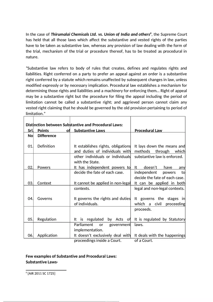 Difference Between Substantive Law and Procedural Law - Page 2