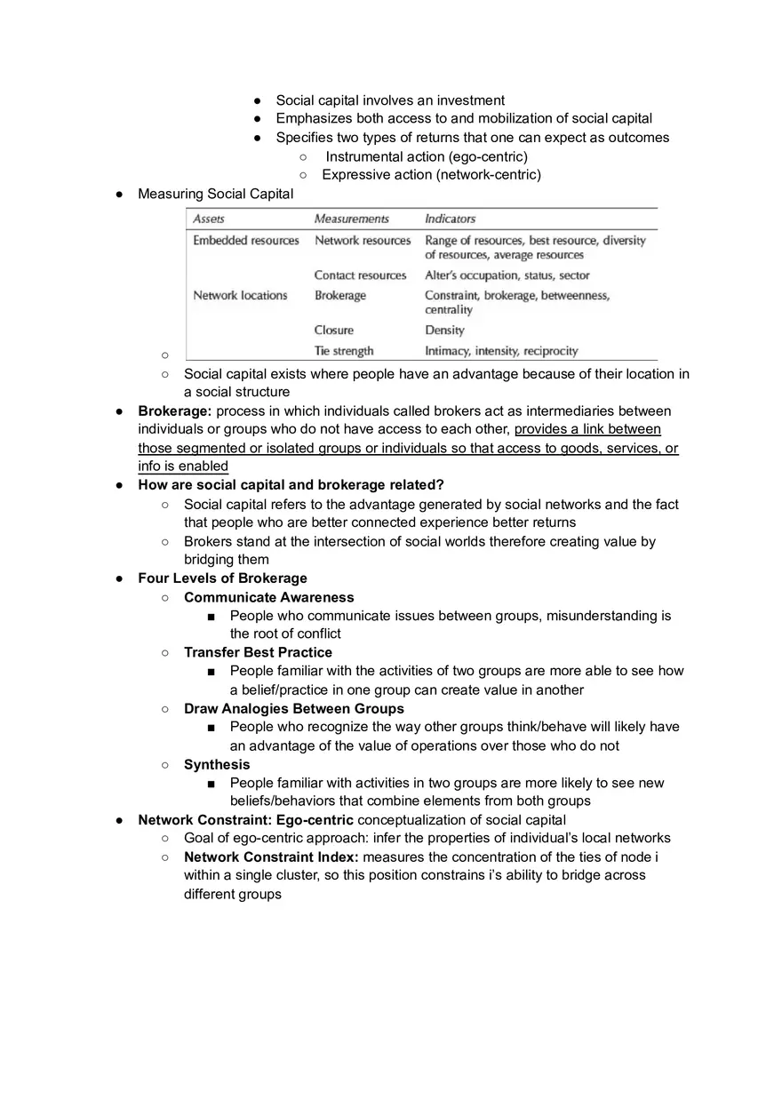 Social Network Analytics Review for Test 2 Part 1 - Page 8