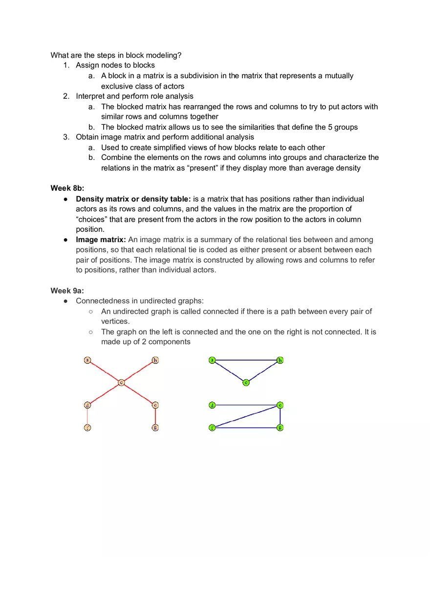Social Network Analytics Review for Test 2 Part 1 - Page 2