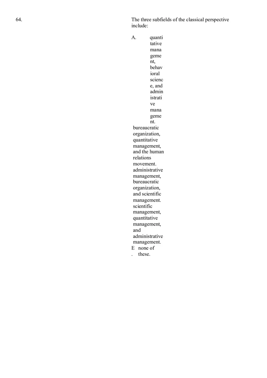 The Evolution of Management Thinking Questions Part 2 - Page 1