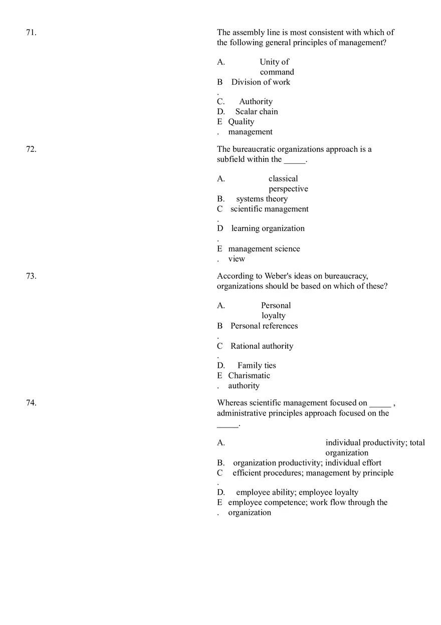 The Evolution of Management Thinking Questions Part 2 - Page 4