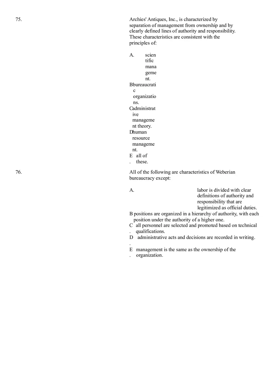 The Evolution of Management Thinking Questions Part 2 - Page 5