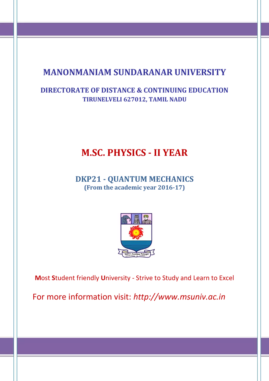 The Schrodinger Equation and Stationary States - Page 1