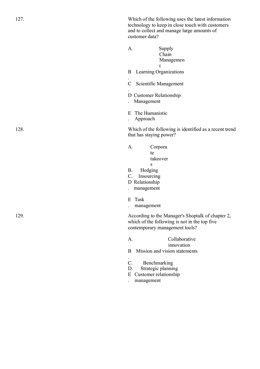 The Evolution of Management Thinking Questions Part 4 - Page 7