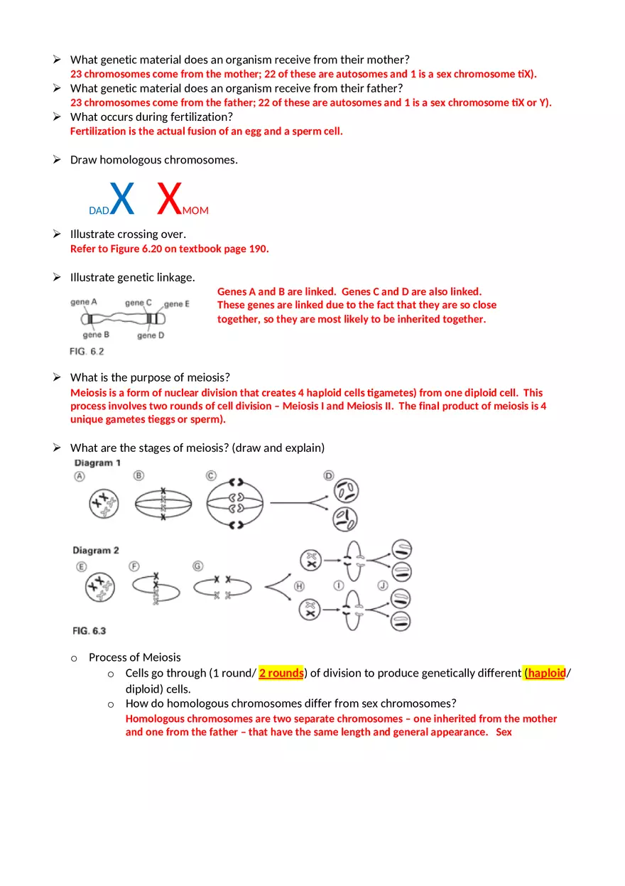 Biology Semester 1 Final Exam Study Guide Answer KeyTest Yourself - Page 12