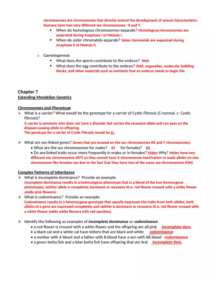 Biology Semester 1 Final Exam Study Guide Answer KeyTest Yourself - Page 3