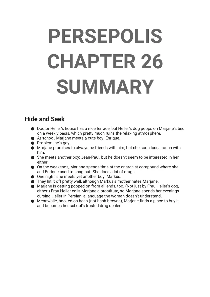 Persepolis Summary Part 3 - Page 3