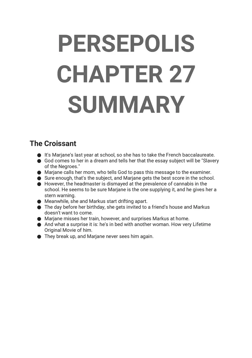 Persepolis Summary Part 3 - Page 4