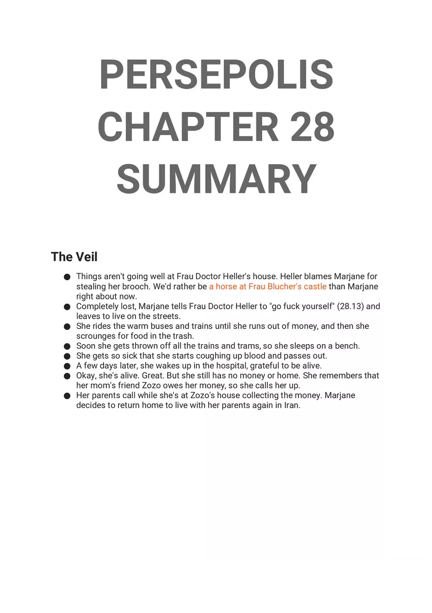 Persepolis Summary Part 3 - Page 5