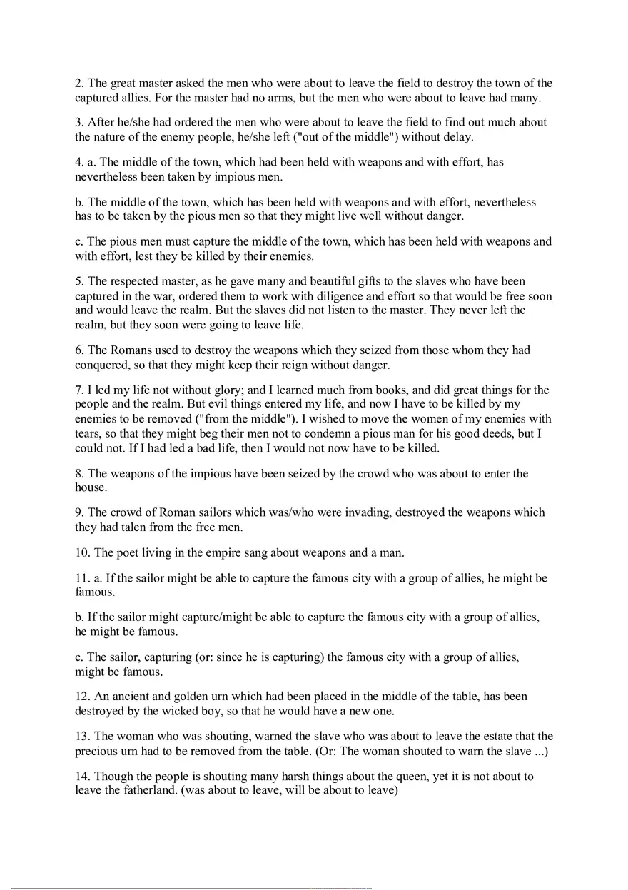 Answer Key for Latin. An Intensive Course Part 3 - Page 7