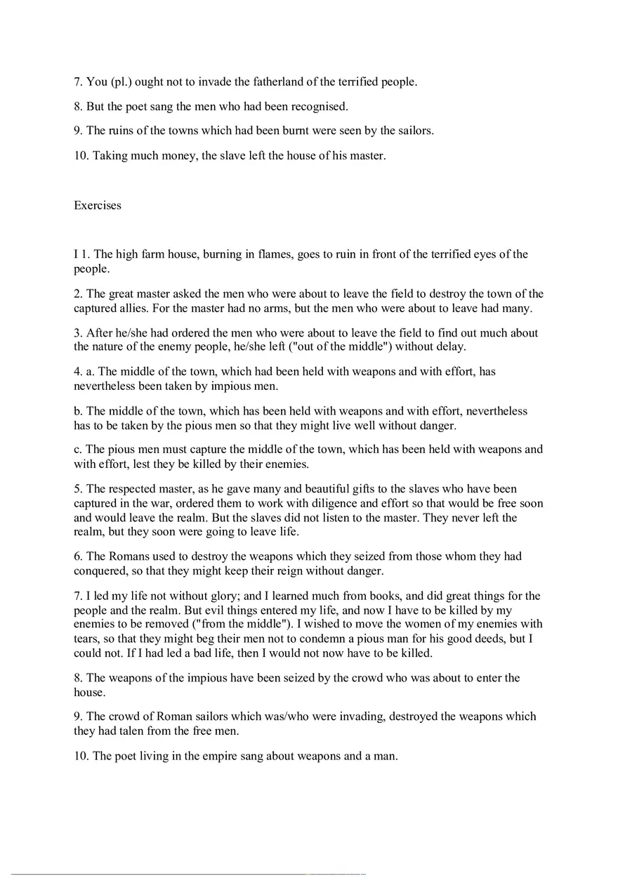 Answer Key for Latin. An Intensive Course Part 3 - Page 1