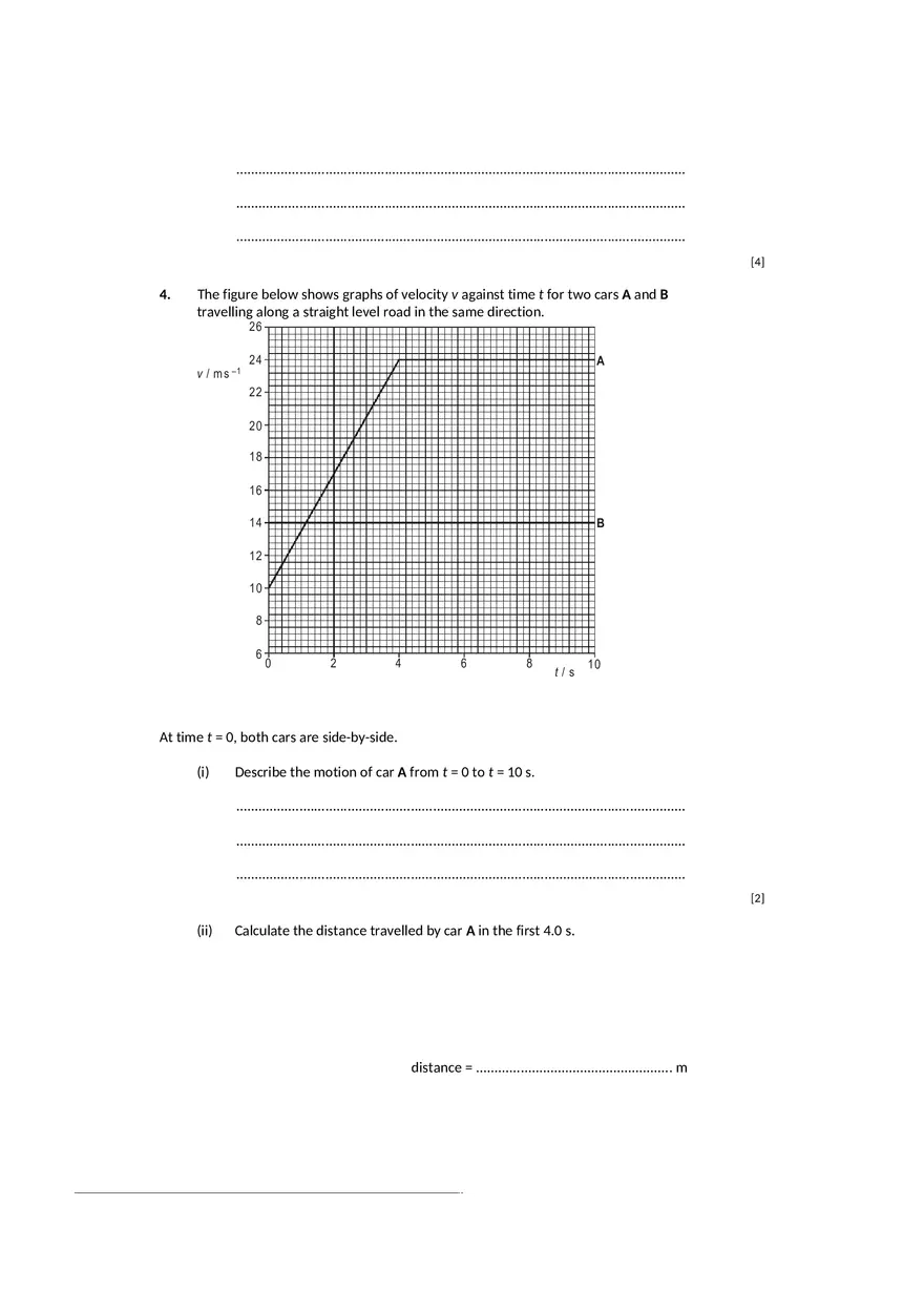 Exercises - Distance, Speed, Displacement, Velocity and Acceleration - Page 7